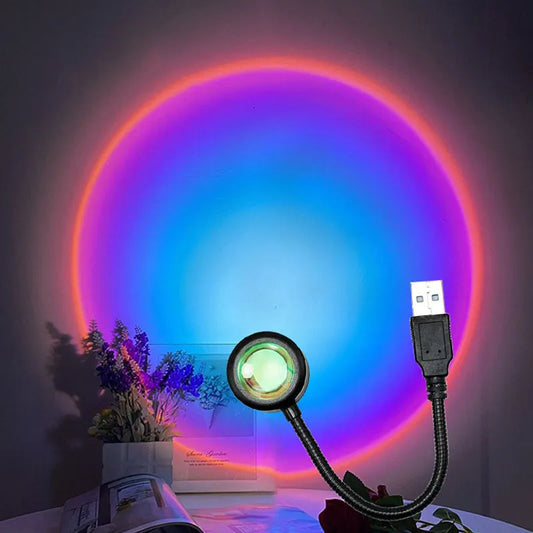 "USB Sunset Projection Lamp for Atmosphere Night Light and Room Decoration"